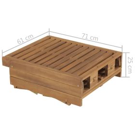 vidaXL Folding Sun Lounger Solid Acacia Wood