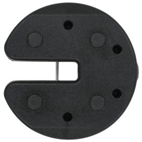 vidaXL Gazebo Weight Plates 4 pcs Black 8.7"x2" Concrete