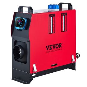 VEVOR 8KW Diesel Air Heater All in One 1 Air Outlet Diesel Heater 12V Remote Control Parking Heater Silencer with Blue LCD Switch for RV Trucks Bus an