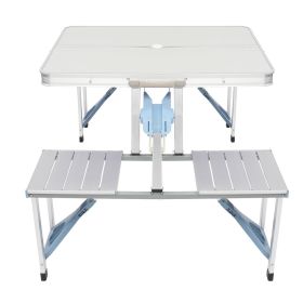 One Piece Folding Table and Chair Aluminum Alloy--YS