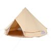 VEVOR 8-10 Person Canvas Glamping Bell Tent, Breathable Waterproof Yurt Tent with Stove Jack and Detachable Side Wall for Family Camping