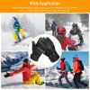 Electric Heated Gloves USB Plug Touchscreen Thermal Gloves Leather Windproof Winter Hands Warmer Unisex