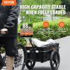 VEVOR Bike Cargo Trailer, 88 lbs Load Capacity, Heavy-Duty Bicycle Wagon Cart, Foldable Compact Storage with Universal Hitch, Waterproof Cover