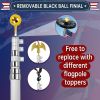 20 ft. Telescopic Aluminum Flagpole with U.S. Flag Ball