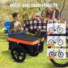 VEVOR Bike Cargo Trailer, 88 lbs Load Capacity, Heavy-Duty Bicycle Wagon Cart, Foldable Compact Storage with Universal Hitch, Waterproof Cover