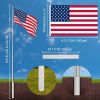 20 ft. Telescopic Aluminum Flagpole with U.S. Flag Ball