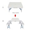 One Piece Folding Table and Chair Aluminum Alloy--YS