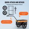 VEVOR Bike Cargo Trailer, 88 lbs Load Capacity, Heavy-Duty Bicycle Wagon Cart, Foldable Compact Storage with Universal Hitch, Waterproof Cover