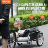 VEVOR Bike Cargo Trailer, 100 lbs Load Capacity, Heavy-Duty Bicycle Wagon Cart, Foldable Compact Storage & Quick Release with Universal Hitch