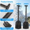 Aluminum Snow Shovel Portable Lightweight Camping Garden Beach Shovel with 3 Section Collapsible Adjustable Length Anti-Skid Handle