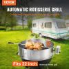 VEVOR BBQ Rotisserie Ring Kit for 22" Kettle Charcoal Grills Stainless Steel