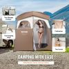 VEVOR Camping Shower Tent, 83" x 42" x 83" 2 Rooms Oversize Outdoor Portable Shelter, Privacy Tent with Detachable Top, Pockets