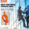 VEVOR Double Braided Polyester Rope, 3/4 in x 220 ft, 24 Strands, 20000 LBS Breaking Strength Outdoor Rope