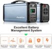 300W Solar Generator, FlashFish 60000mAh Portable Power Station Camping Potable Generator, CPAP Battery Recharged by Solar Panel/Wall Outlet/Car