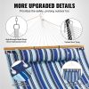 VEVOR Double Quilted Fabric Hammock, 12 FT Double Hammock with Hardwood Spreader Bars