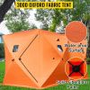 VEVOR 8 Person Ice Fishing Shelter, Pop-Up Portable Insulated Ice Fishing Tent, Waterproof Oxford Fabric Orange