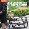 VEVOR Bike Cargo Trailer, 160 lbs Load Capacity, Heavy-Duty Bicycle Wagon Cart, Foldable Compact Storage & Quick Release with Universal Hitch