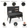 16.7x10x17.7in Portable Charcoal Grill Foldable BBQ Suitcase Grill Shelf For Outdoor Camping Picnics Garden Grilling