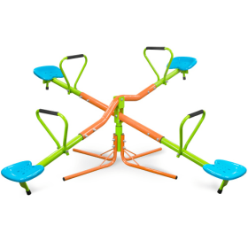 Outdoor Playground Four-seater Seesaw For Children 360 Degree Rotation Is Suitable For Children Over 3 Years Old