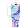 1pc 40oz Water Bottles,5D Little Turtle Series Tumbler,Large Capacity Stainless Steel Tumbler Insulation Cup With Lid And Straw For Women,Camping