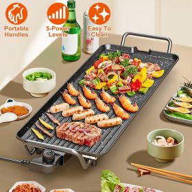 Electric Barbecue Grill Hot Plate Cooking BBQ Griddle Non-Stick Table Top Grill Griddle for Indoor Outdoor Camping Picnic (size: 1400W M Size)