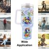 1pc 40oz Water Bottles,5D Little Turtle Series Tumbler,Large Capacity Stainless Steel Tumbler Insulation Cup With Lid And Straw For Women,Camping