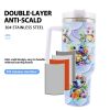 1pc 40oz Water Bottles,5D Little Turtle Series Tumbler,Large Capacity Stainless Steel Tumbler Insulation Cup With Lid And Straw For Women,Camping